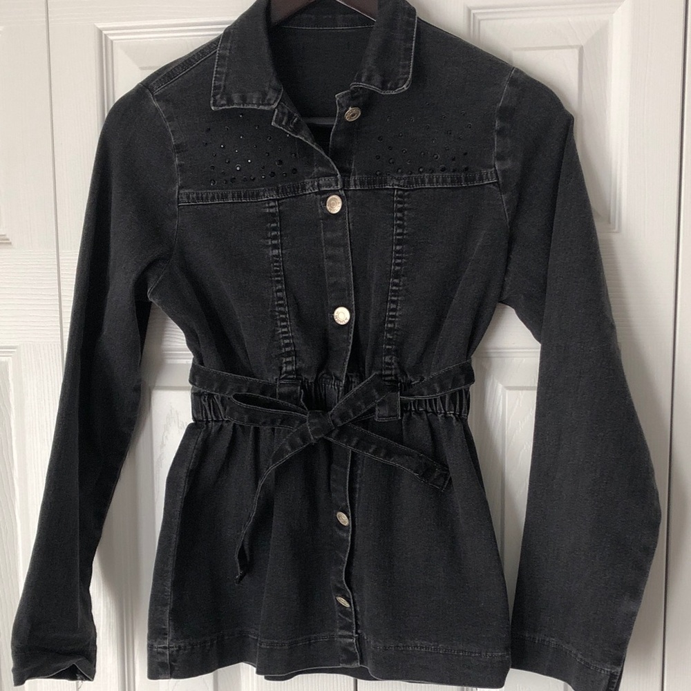 Girls Black Denim Jacket